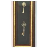 LL-FR - Decorative Key Shadow Box and Medallion Frame Mixed Lot