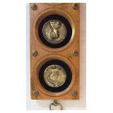 LL-FR - Decorative Key Shadow Box and Medallion Frame Mixed Lot