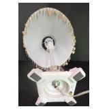 LL-FR - Matching Table Lamps With Beaded Shades Pair