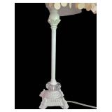 LL-FR - Matching Table Lamps With Beaded Shades Pair