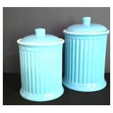 LL-FR - Omniware Turquoise Cannister Set of 2 With Lids