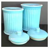 LL-FR - Omniware Turquoise Cannister Set of 2 With Lids