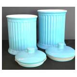 LL-FR - Omniware Turquoise Cannister Set of 2 With Lids