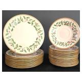 LL-FR - Lenox Holiday China Dinnerware Set (Lot of 40)