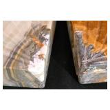 LL-FR - Onyx Marble Shell Bookends (Lot of 2)