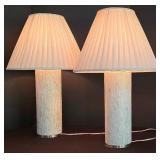 LL-FR - Litesun A-2165T Marble Tile Table Lamps Pair