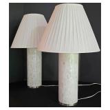 LL-FR - Litesun A-2165T Marble Tile Table Lamps Pair