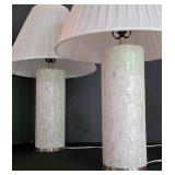 LL-FR - Litesun A-2165T Marble Tile Table Lamps Pair