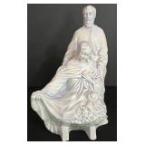 LL-FR - Ceramic Holy Family & Angel Figures Mixed Lot of 3 Pieces