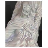 LL-FR - Ceramic Holy Family & Angel Figures Mixed Lot of 3 Pieces