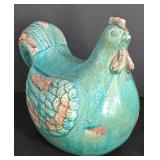 LL-FR - Enesco Floral Chicken & 2 Other Decorative Chickens Mixed Lot