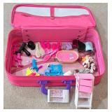 LL-BR1 - Vintage Barbie Suitcase Mixed Lot With Accessories & Furniture