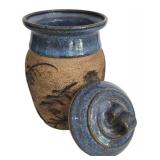 LL-BR1 - Handmade Pottery Vase & Lidded Crock (Lot of 2)