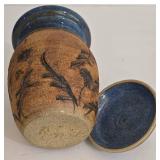 LL-BR1 - Handmade Pottery Vase & Lidded Crock (Lot of 2)