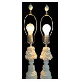 LL-BR1 - Vintage Ardalt Verithin Porcelain Lamps Pair