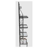 LL-FR - Metal Wall Rack Shelving Unit - Missing Top Finials