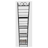 LL-FR - Metal Wall Rack Shelving Unit - Missing Top Finials
