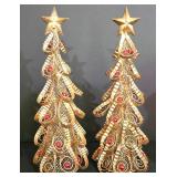 LL-BR1 - Decorative Christmas Trees & Glass Candle Holders Mixed Lot