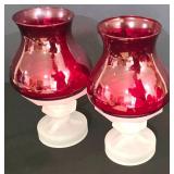 LL-BR1 - Decorative Christmas Trees & Glass Candle Holders Mixed Lot