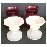 LL-BR1 - Decorative Christmas Trees & Glass Candle Holders Mixed Lot
