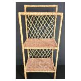 LL-FR - Wicker Shelf Unit, 4 Baskets & Woven Pitcher Mixed Lot