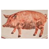 LL-FR - Pig Shaped Cutting Board & Pig Motif Wall Hanging Mixed Lot