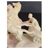 LL-FR - Vintage Gino Ruggeri Horse Chariot Sculpture
