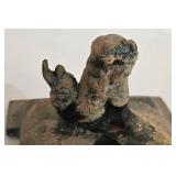 LL-ST - Vintage Cast Iron Censer Incense Burner With Foo Dog Lid