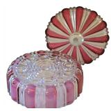 K - Vintage Anchor Hocking Old Cafe Covered Candy Dish