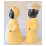 K - Vintage Mammy & Chef Salt & Pepper Shakers