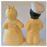 K - Vintage Mammy & Chef Salt & Pepper Shakers