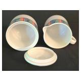 K - Sakura Sue Zipkin Moccasin 4 Piece Stoneware Serve Set
