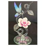 K - Glass Baron Hummingbird Rose Vine, Hummingbirds in Love & Vanity Tray Mixed Lot