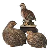 K - Ceramic Bird Figurine Trio UCG Marked