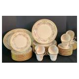 K - Vintage Lenox Castle Garden China Dinner Service (Lot of 62)