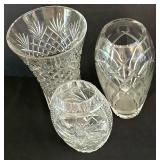 K - Crystal Vase Trio