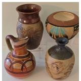 K - Signed Ethnic Pottery Mixed Lot
