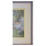 K - Vintage Lady With Parasol Framed Print