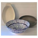 K - Assorted Kitchen Ware including a Le Creuset Oval Baking Dish