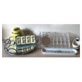 LR - Vanity Tray Set Mirrored Tray, Cosmetic Holder, Organizer & More