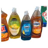K - Dish Soap & Detergent Mixed Lot of 8 - Dawn, Ajax, Cascade, Finish, Great Value