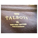 Talbots Sweater Set Long Sleeve Shirt & Cardigan Size XL (Lot of 2)