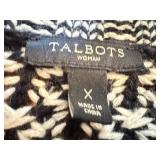 Talbots Sweater Set Long Sleeve Shirt & Cardigan Size XL (Lot of 2)