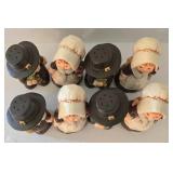 K - Thanksgiving Turkey Decor & Salt & Pepper Shakers Mixed Lot 14 Pieces