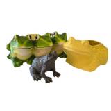 K - Frog Planters & Resin Frog Mixed Lot