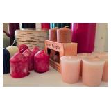 K - Candle Assortment - Yankee, Woodbridge, JoyBrite & Birch Holder