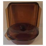 K - Pyrex Fire-King Anchor Hocking Glass Bakeware Set (Lot of 5)