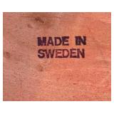 K - Vintage Scandanavian Items;  Swedish Red Lacquered Wood Candelabra & More