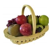 K - Ceramic Basket Pair With Faux Fruit - Birks Italy & Rum Rill