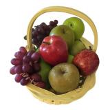 K - Ceramic Basket Pair With Faux Fruit - Birks Italy & Rum Rill